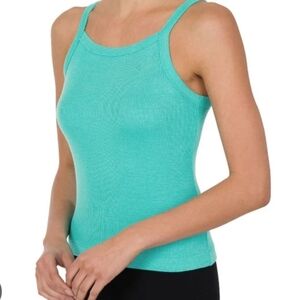 ZENANA Mint Ribbed Cami Tank Top